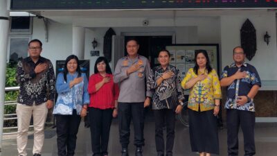 Wakapolda Kalimantan Tengah Brigjen Pol Rakhmad Setyadi saat berkunjung ke Kantor Pertanahan Kota Palangka Raya