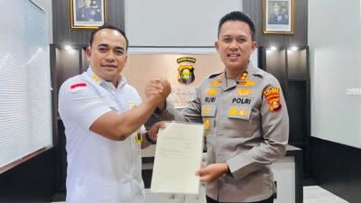 Kantor Pertanahan Kabupaten Banyuasin Serahkan Sertifikat Elektronik Tanah Aset Polri di Sungsang