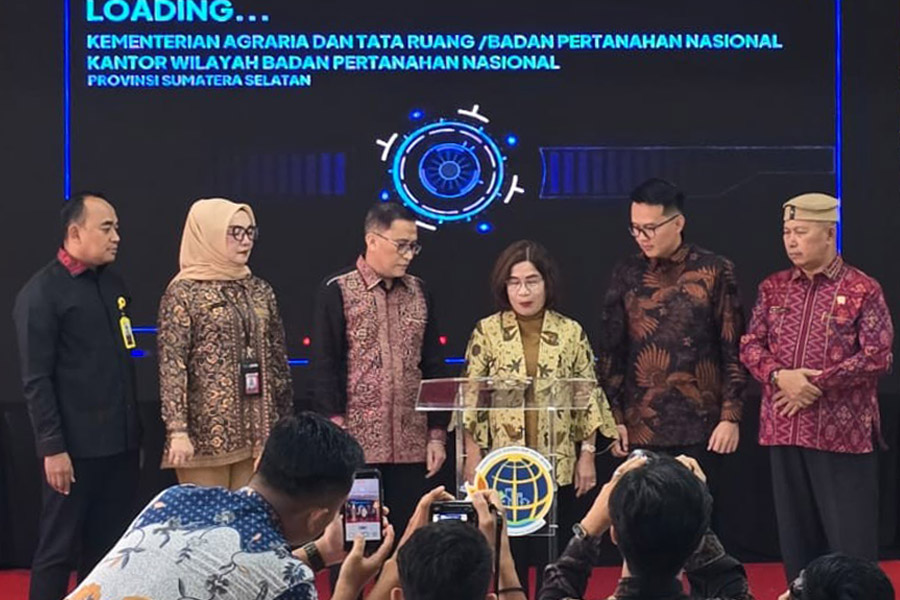 BPN Kabupaten Banyuasin ikut dalam launching Peralihan Hak Tanah Elektronik yang diselenggarakan Kanwil ATR/BPN Sumatera Selatan, Jumat 15 Agustus 2025.