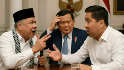 Menteri Perumahan Kian Tersudut 10 Perdebatan antara Menteri Perumahan Maruarar Sirait dan Wamen Fahri Hamzah di tengah Presiden Prabowo. (Ilustrasi)