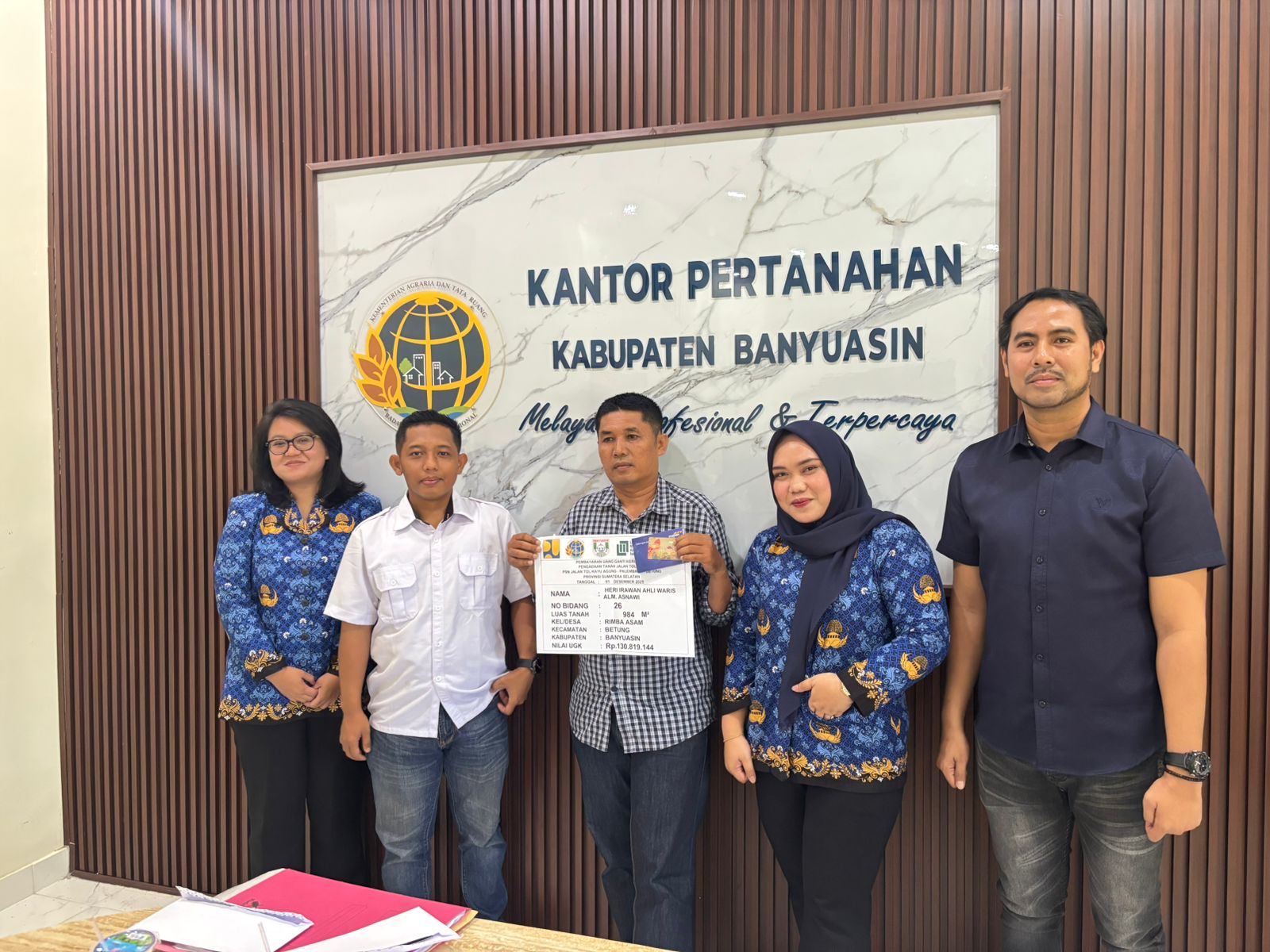 Percepatan Tol Palembang Betung, Pemerintah Mulai Bayar Uang Ganti Kerugian di Banyuasin