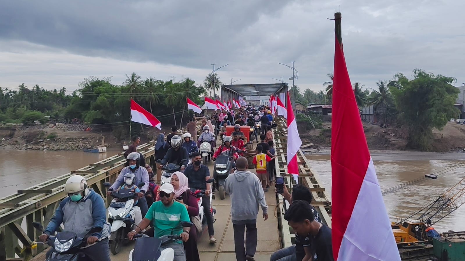 Jembatan Bailey Kutablang Rampung, Jalur Nasional Medan–Banda Aceh Kembali Normal
