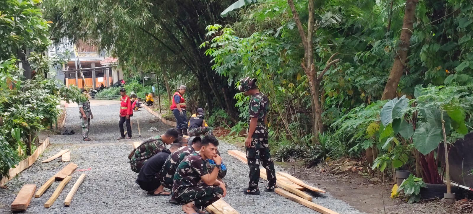 TMMD Ke-127 di Depok, Pembangunan Jalan Capai Seperempat Target