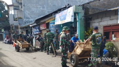 TMMD Ke-127 Bangun Drainase 200 Meter di Sukamaju