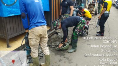 Drainase Dikebut, TMMD 127 Siaga Hadang Ancaman Banjir Sukamaju