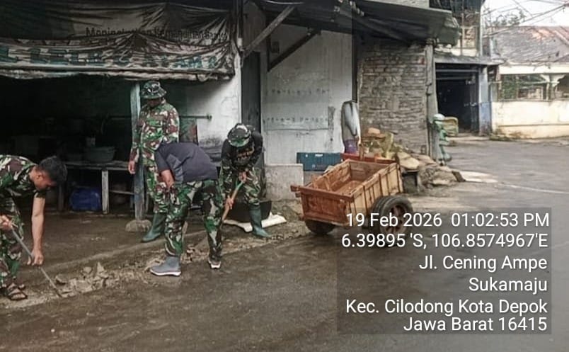 Drainase TMMD Ke-127 Kodim 0508/Depok Capai 40 Persen, Antisipasi Genangan di Sukamaju