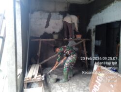 H+10 TMMD Kodim Depok 2026, Tiga Rumah Warga Sukamaju Terus Direhab