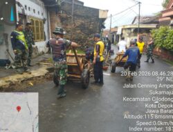 Antisipasi Banjir, Drainase TMMD Depok Terus Dikerjakan Meski Hujan