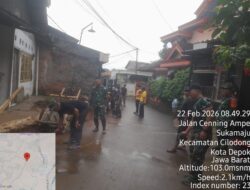 Masuk Hari ke-12, Satgas TMMD Kebutan Drainase di Bojong Lio
