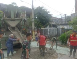 Satgas TMMD Ke-127 Kodim 0508/Depok Kebut Pengerasan Jalan di Cilodong