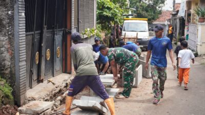 Drainase 200 Meter Capai 64 Persen, Danki Satgas TMMD: Upaya Nyata Cegah Genangan di Sukamaju