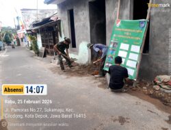 Sinergi TNI-Polri dan Warga, Tiga RTLH di Cilodong Dikebut