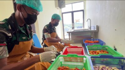 Dapur Modern Yonif TP 806 Jadi Penunjang Kesehatan dan Semangat Prajurit