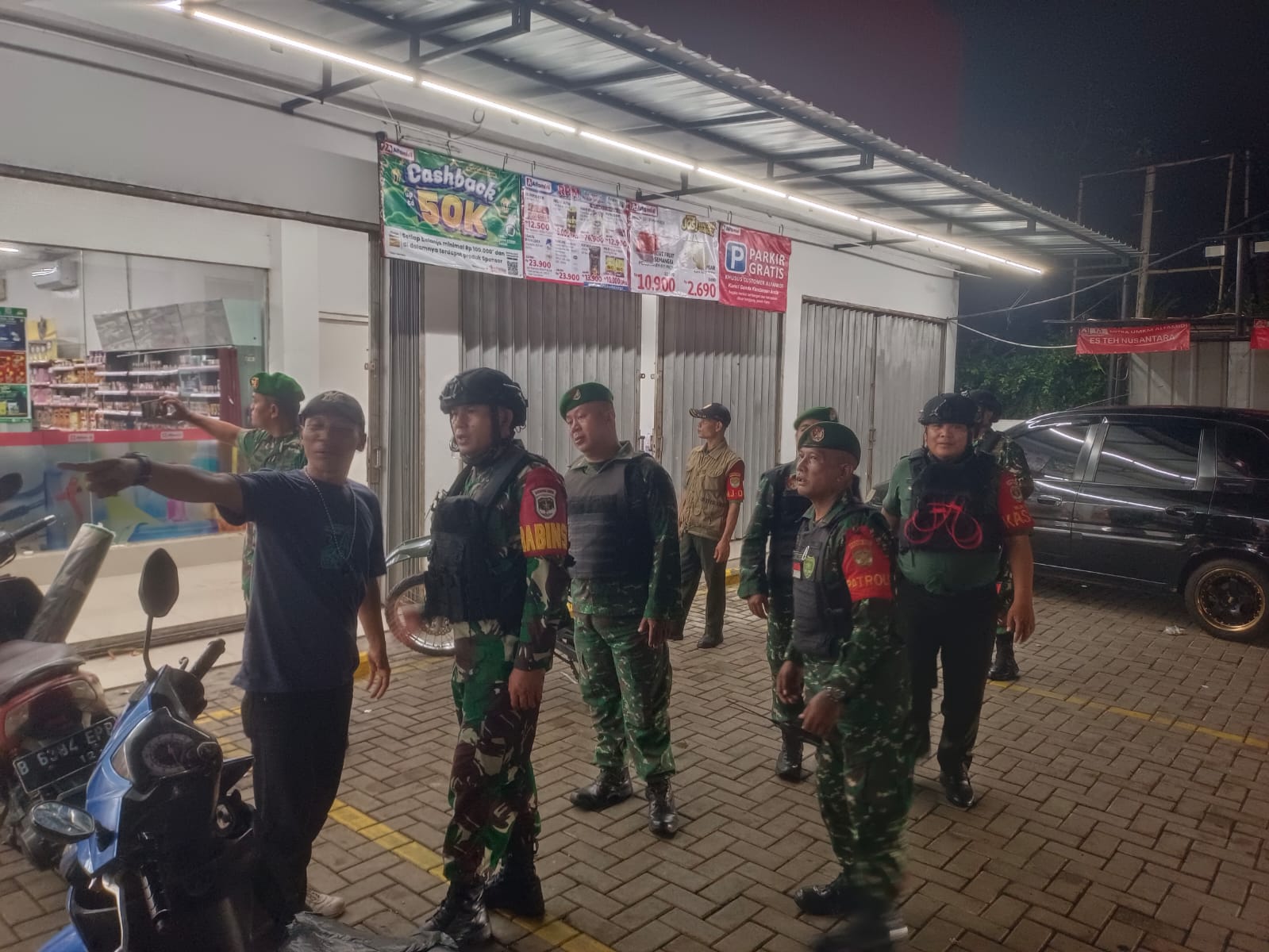 Danramil Cimanggis Turun Langsung, Patroli Gabungan Sasar Titik Rawan