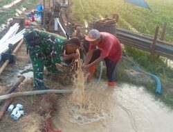 Sumber Air Sumur Bor TMMD di Titik 4 Mulai Dinikmati Warga, Petani Desa Godo Bersyukur