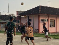 Lewat Bola Voli, TNI dan Pemuda Desa Godo Bangun Sinergi di Lokasi TMMD