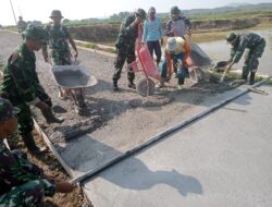 Betonisasi Jalan TMMD Membelah Persawahan, Progres Capai 61 Persen
