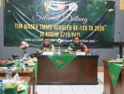 Kunjungan Tim Wasev TMMD Reguler ke-128, Dansatgas Kodim Pati Paparkan Progres Pembangunan