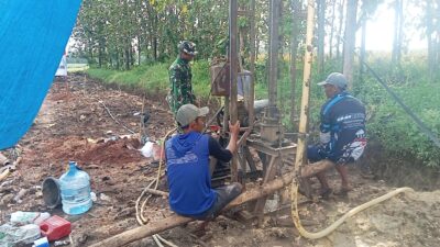 Sumur Bor TMMD di Desa Godo Rampung, Petani Kini Tak Lagi Khawatir Kekurangan Air