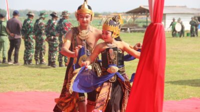 Penampilan Seni Barong RKWB Meriahkan Penutupan TMMD Reguler Ke-128 Kodim Pati