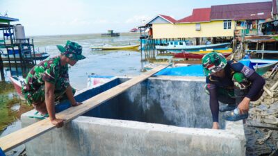 Pekerjaan Manunggal Air Bersih di Desa Umbele Masuki Tahap Plester Bak Penampungan