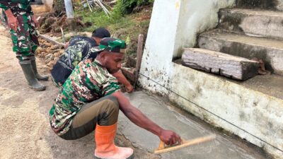 Pengecoran Rabat Jalan di Desa Polewali Terus Berlanjut, Satgas TMMD dan Warga Percepat Pembangunan