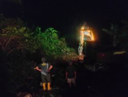 Optimalkan Sasaran Fisik TMMD, Satgas Laksanakan Lembur Malam Demi Percepatan Pembukaan Jalan