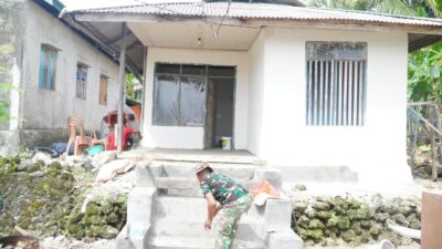 Renovasi RTLH Bapak Hardi di Desa Pulau Dua Masuki Tahap Pengecoran Lantai dan Tangga