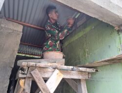 Pembangunan MCK Masjid Quba Umbele Masuki Tahap Pemasangan Atap dan Plester Dinding Dalam