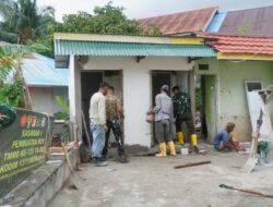 Satgas TMMD Ke-129 Kodim 1311/Morowali Terus Kebut Penyelesaian Pembangunan MCK Masjid Quba Desa Umbele
