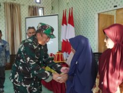 Wairjenad Tinjau Penyuluhan Mitigasi Bencana TMMD Ke-129 di Desa Pulau Dua