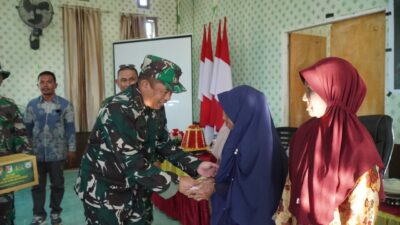 Wairjenad Tinjau Penyuluhan Mitigasi Bencana TMMD Ke-129 di Desa Pulau Dua