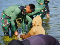 Satgas TMMD Gerak Cepat Perbaiki Kebocoran Pipa Program Manunggal Air Bersih