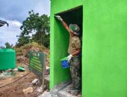 Pengecatan MCK Masjid Desa Polewali Rampung, Satgas TMMD Selesaikan Tahap Akhir Pekerjaan