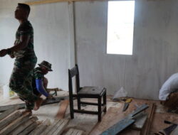 Renovasi RTLH Milik Ibu Samsiah Memasuki Tahap Pemasangan Lantai dan Dinding Dapur