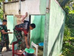 Satgas TMMD Perbaiki dan Cat MCK SDN Polewali di Luar Sasaran Program