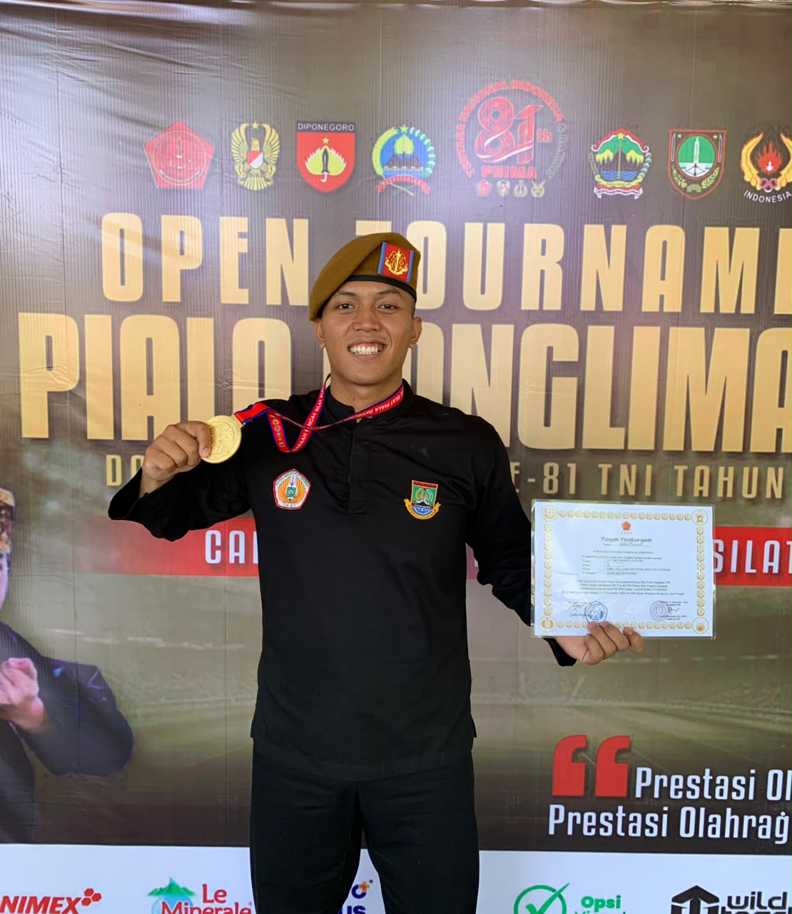 Gemilang di Arena Silat, Prajurit Yonarhanud 10/ABC Raih Juara 1 Piala Panglima TNI
